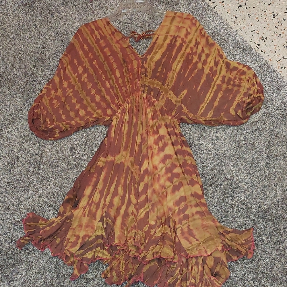 Karma Highway Bohemian Tie-Dye Midi Dress